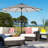 Bruton 108 " Patio Outdoor Market Umbrella with Crank Lift-1058217567