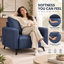 Fauteuil d'appoint en cuir Lapathos-480873137