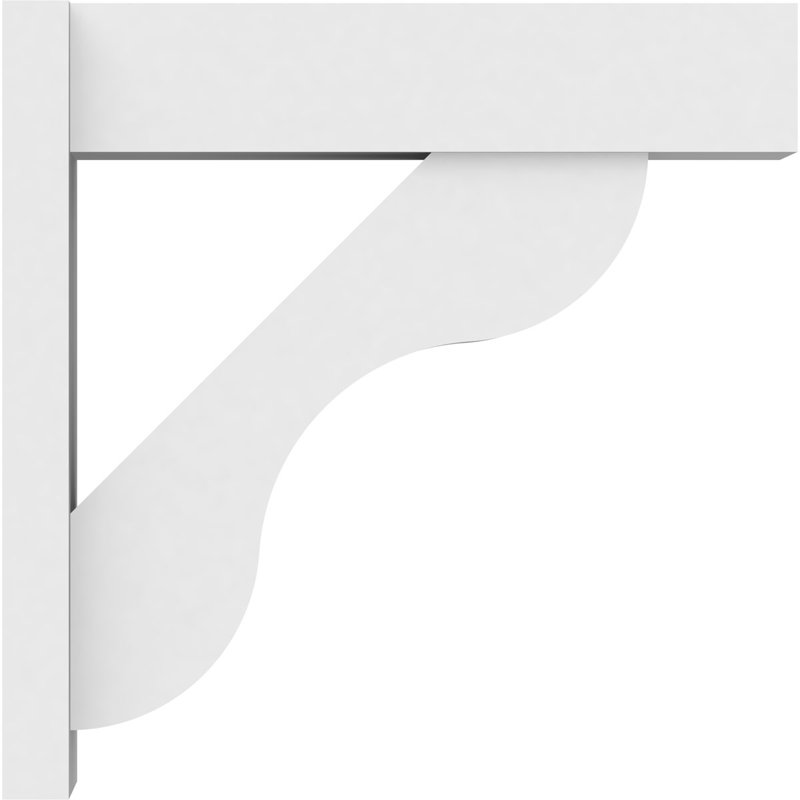 Persienne en PVC de qualité architecturale avec extrémités en bloc Carmel, L 7 po, H 24 po x P 24 po