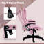 Fauteuil de bureau à 6 points de massage vibrant avec chaleur, fauteuil de bureau à dossier haut en lin avec dossier inclinable, accoudoirs rembourrés et télécommande-752932178