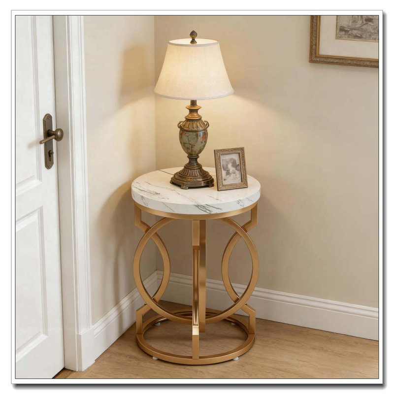 Table de chevet ronde, table de bout
