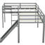 Lit mezzanine simple en forme de L avec, gris - Transformez l'espace de votre chambre à coucher-1959549740