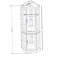 Armoire vitrée pour rangement en coin-1087669495