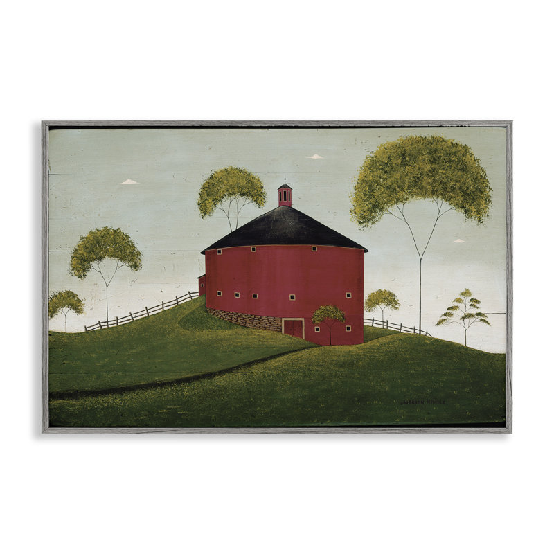 «Round Barn in Pasture», estampe numérique, conception de Warren Kimble, Estampe numérique Farmhouse, H 16 po x l 24 po