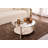Modern Coffee Table with 100% Tempered Glass Top, 29.5 x 15.7 x 29.5 inches | Durable 100% Melamine Coated Particle Board Frame, Thickness: 0.7 inches | Stylish Design, Perfect for Living Room & Contemporary Spaces, 33 lbs Capacity-47707625-47707158