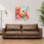 Vibrant Tropical Parrot Bird Flower Wall Art Print 1 Piece Wrapped Canvas Wall Art-1420917787