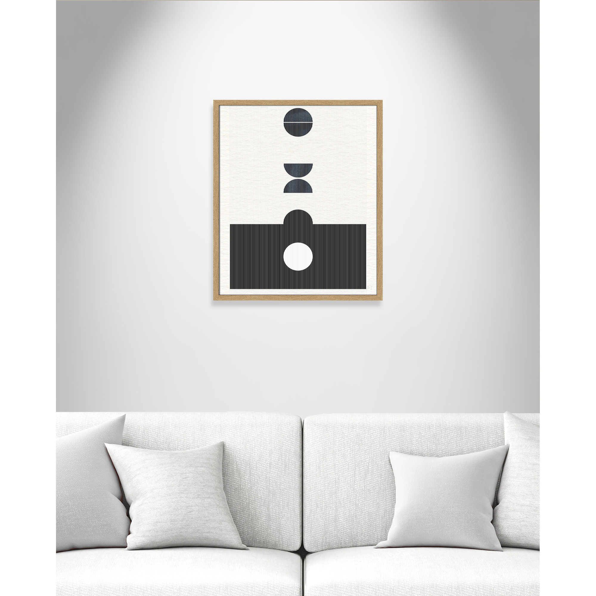 Eclipse I by Susan Jill, 25.5" H x 21.5" W x 0.75" D, Natural Framed