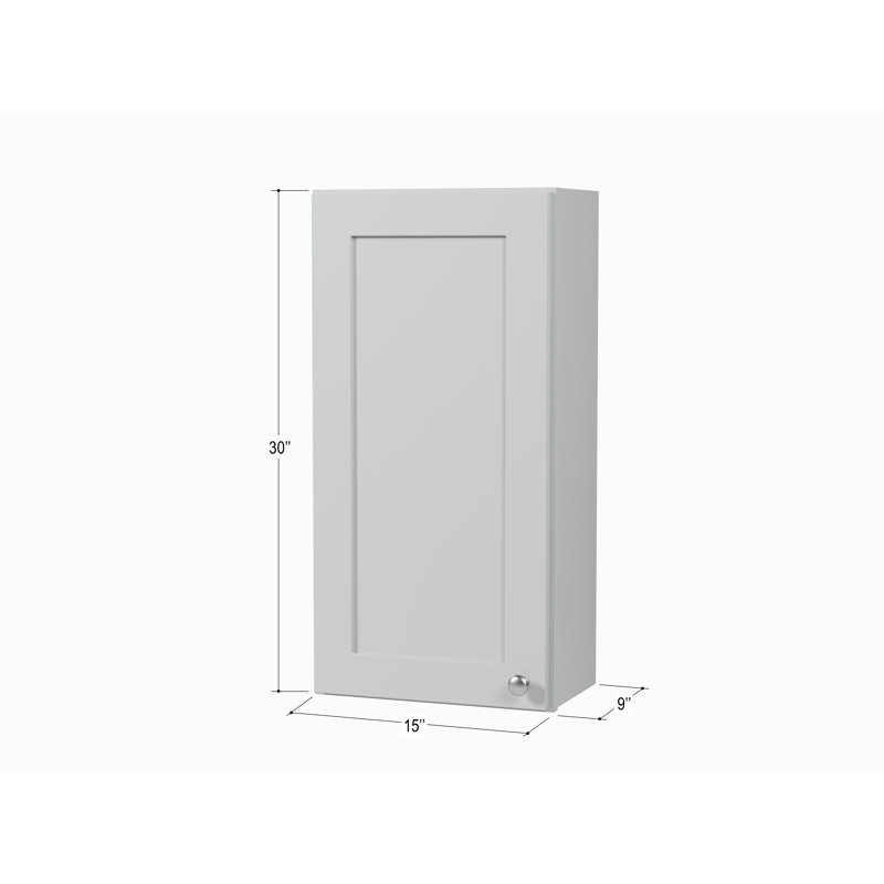 Armoire murale de salle de bain 15 po Disar, Gris