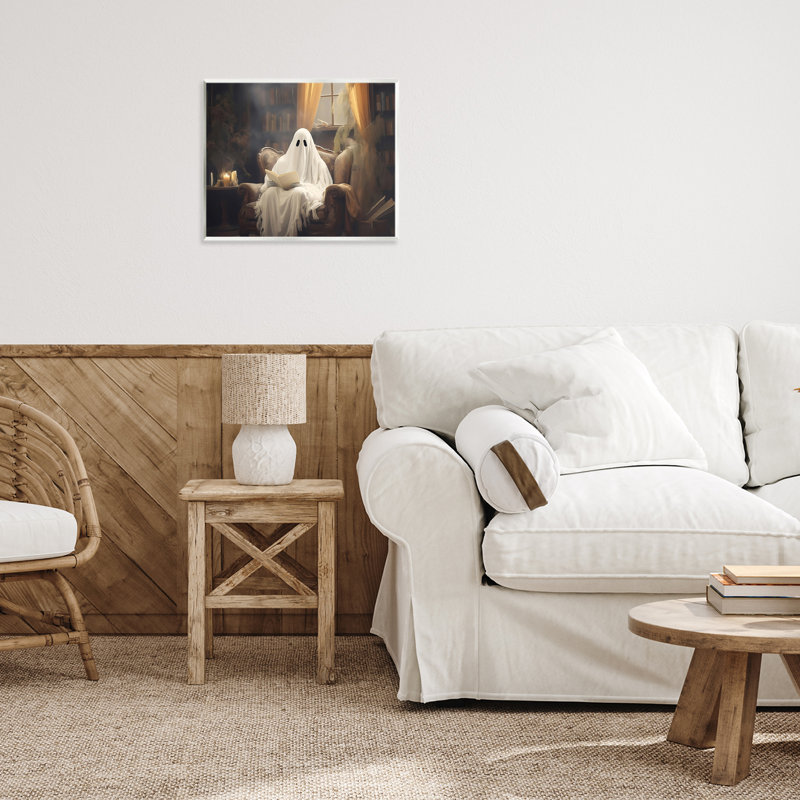 «Peaceful Reading Ghost», plaque murale, design par LSR Design Studio