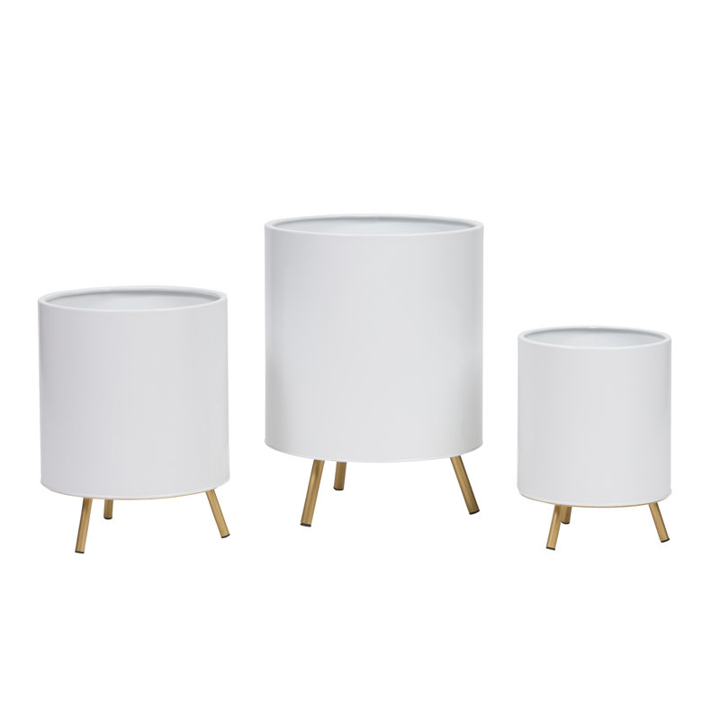 Pot Ciardha Raya avec base dorée Nyra, 10,50 po x 8 po x 8 po