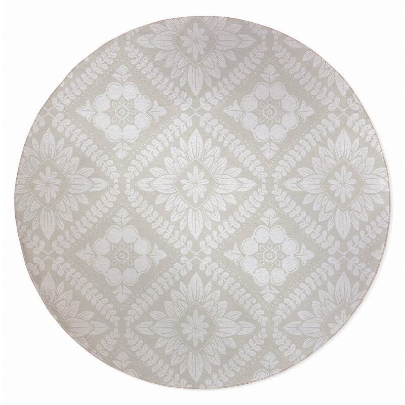 Talia Outdoor Area Rug, Round 5'