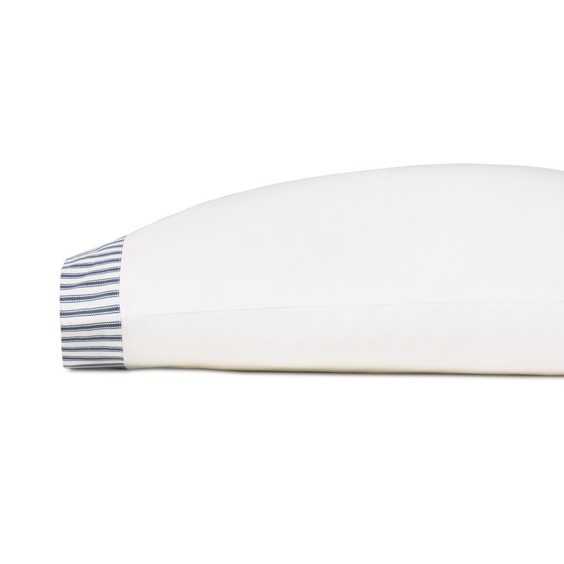 Taie d'oreiller Blass Ticking par Alexa Hampton, Bleu marine, Taie d’oreiller standard