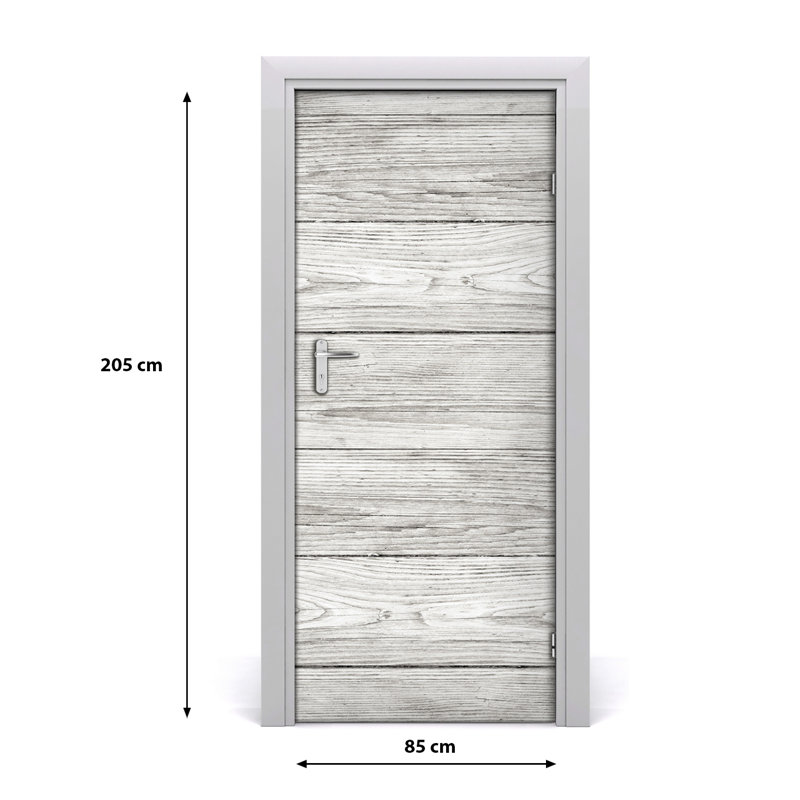 Wooden Background Door Decal