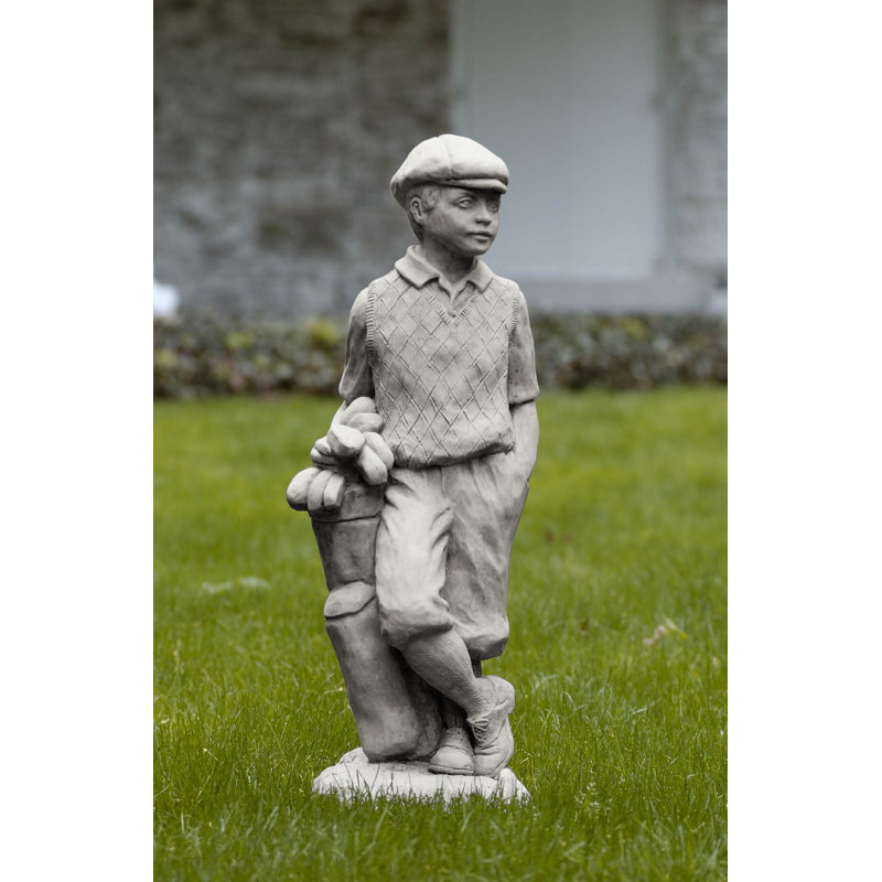 Male Golfer Statue, Natural