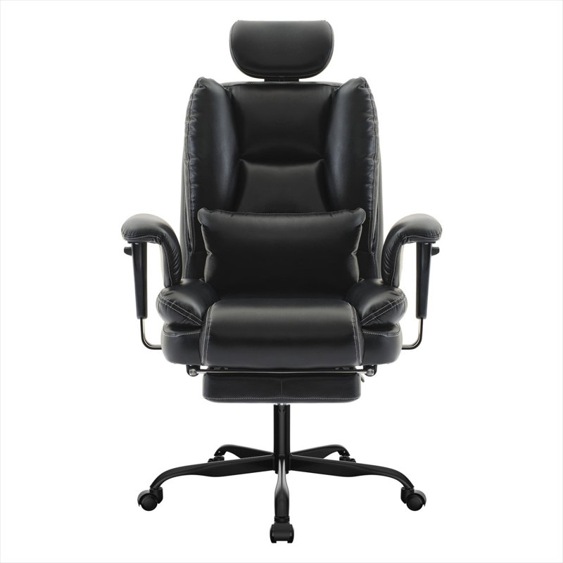 Fauteuil de direction à structure en acier Workspace avec rembourrage en mousse viscoélastique, appui-tête réglable, dossier haut et mécanisme de levage