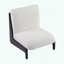 Ensemble de 2 chaises d'appoint Scott Living Moda - blanc - structure en bois massif noir-457912762-457912761
