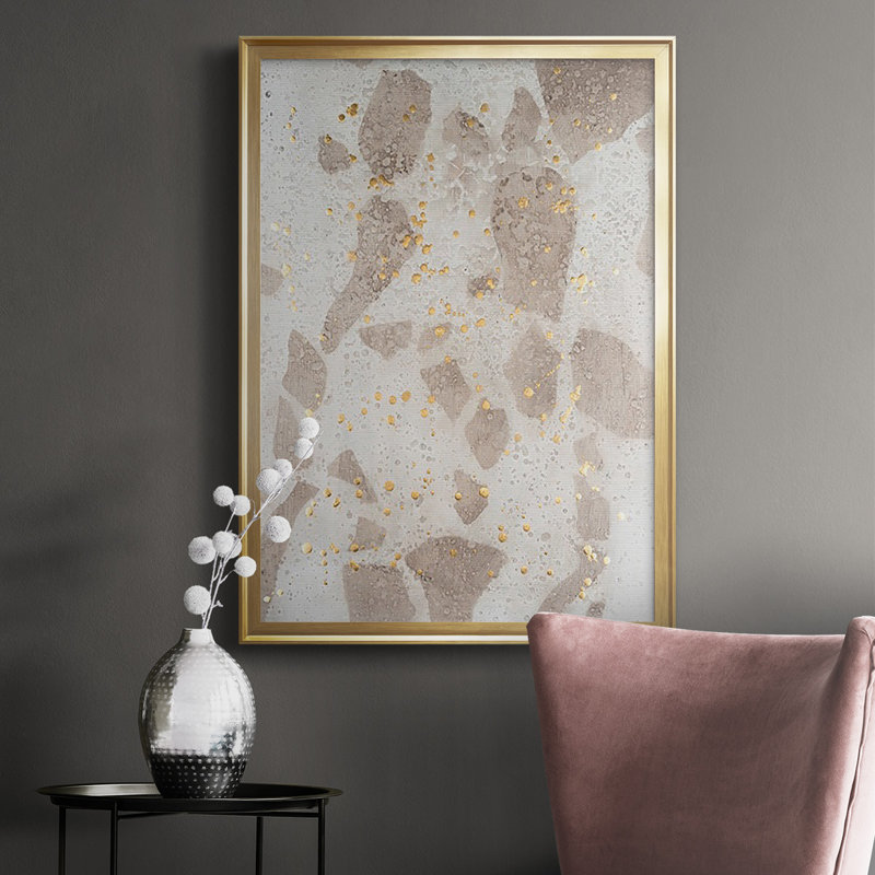 Chordata II, reproduction encadrée de qualité supérieure, prête à être accrochée, H 42,5 po x l 30,5 po x P 1 po, Or
