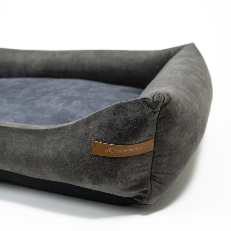 Orthopedic Memory Foam Pet Bed, 20cm H x 85cm W x 105cm D, Khaki/Graphite