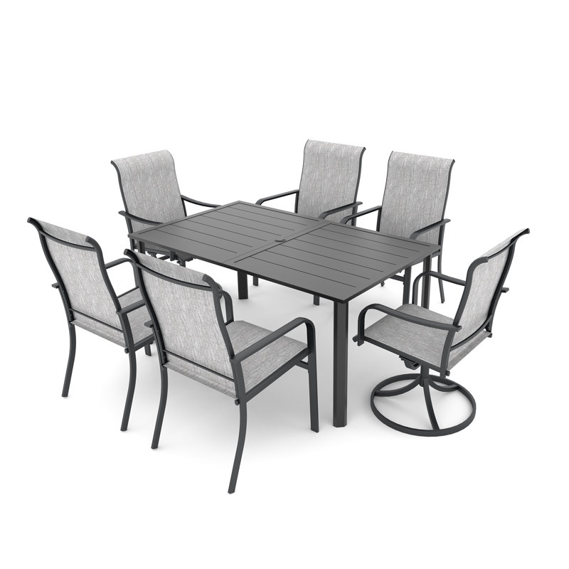 6 - Person Patio Dining Set With 63" Rectangular Table