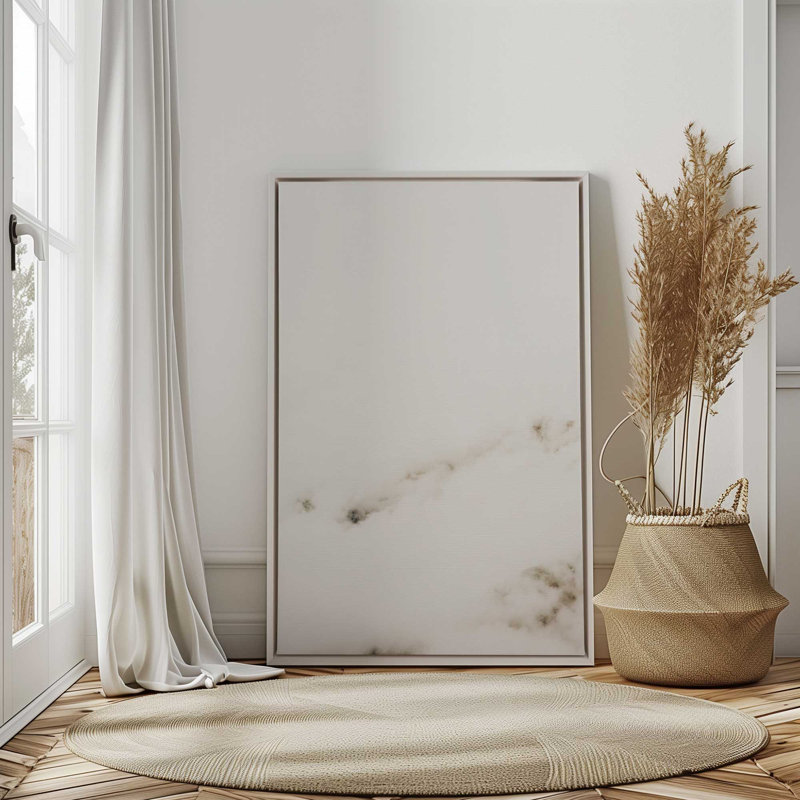 Hazy Horizons I Canvas Print, Polished Chrome Floater Framed, 48.75" H x 32.75" W x 1.75" D