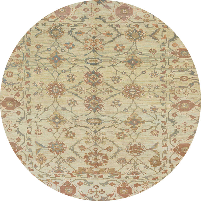 Abstract Indoor Rug, Round 6'