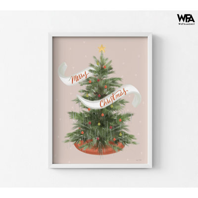 Merry Christmas Tinsel Tree par House Fenway, affiche de pin de Noël, cadeau de Noël joyeux pour grand-mère, décoration de Noël de maison de grand-mère