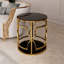 Table de bout en verre trempé à 2 niveaux l 19,7 po x P 19,7 po x H 21,7 po change