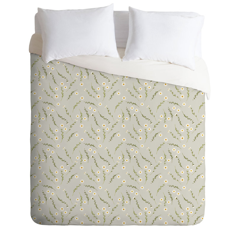 Floral Duvet Cover, Queen Duvet Cover + 2 Shams