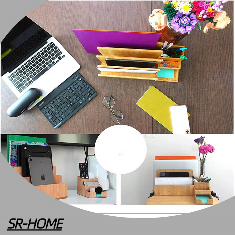 SR-HOME Paper Wrapped Cardboard Desk Organizer Set