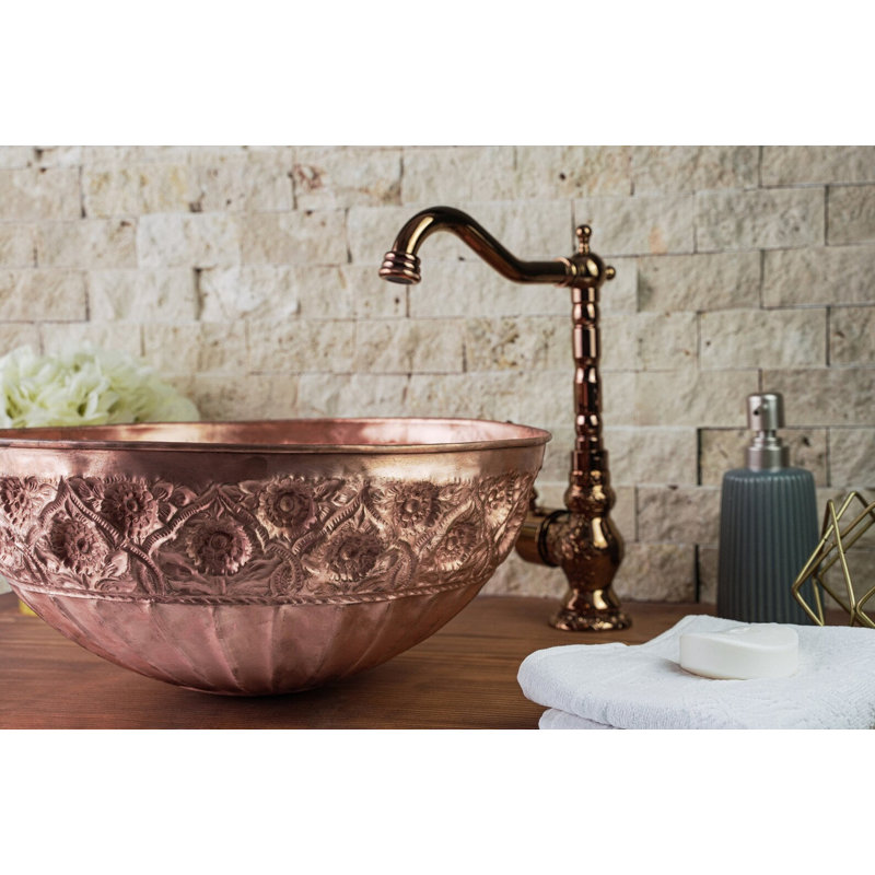 Handmade Hammered Dark Copper Kitchen Sink – Pure Solid Copper by ALFIQ