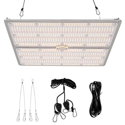 400W LED Grow Light Full Spectrum with Red & IR, Dimmable Quantum Board Plant Light for Indoor Plants Seedling, Veg and Bloom, 23.62×23.62in, 120V US Plug