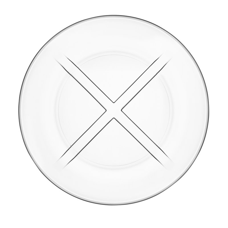 Clear Glass 7.67'' Microwave-Safe Salad and Dessert Plate