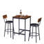 Ensemble de table de bar rustique avec 2 tabourets de bar en cuir PU-32307145