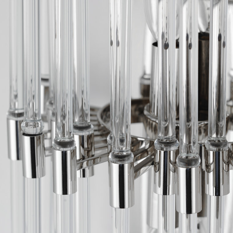 Sardor Steel Flush Mounted Sconce, Polished Nickel