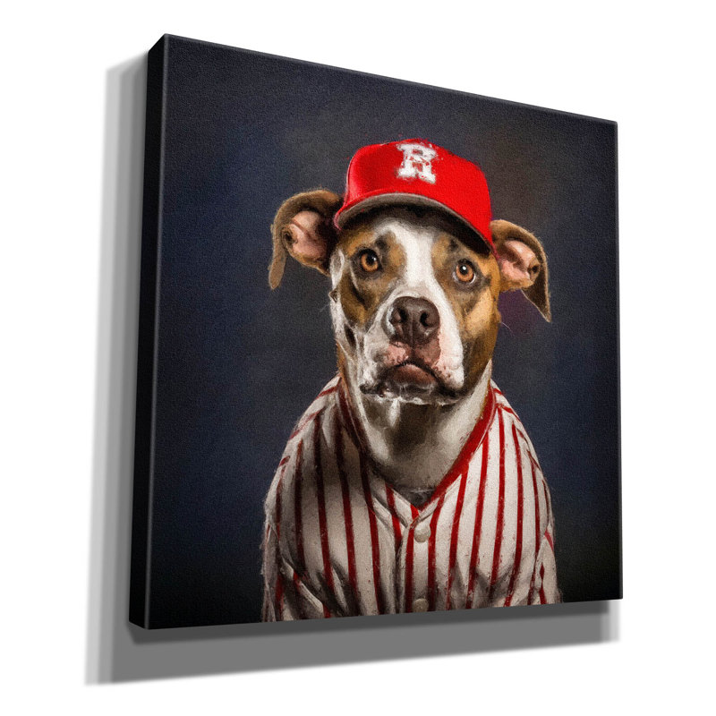 Epic Graffiti 'Baseball 4'  by Sean Parnell Canvas Wall Art, 12" x 12", 12" H x 12" W
