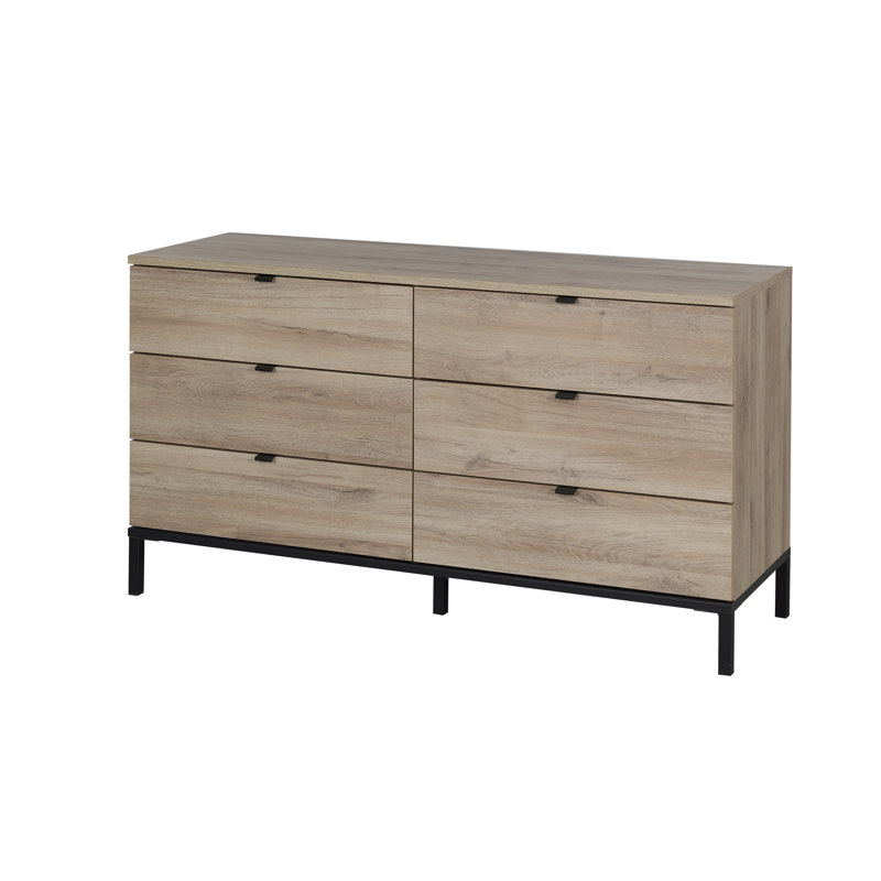 Ausable 6 Drawer 135cm W Double Dresser