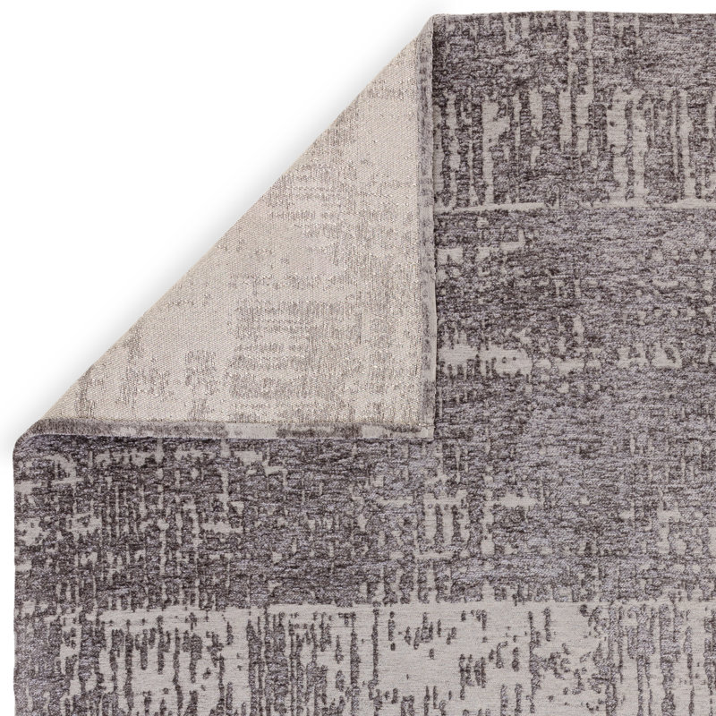 Aionna Flatweave Carbon Grey Rug, Rectangle 160 x 230cm