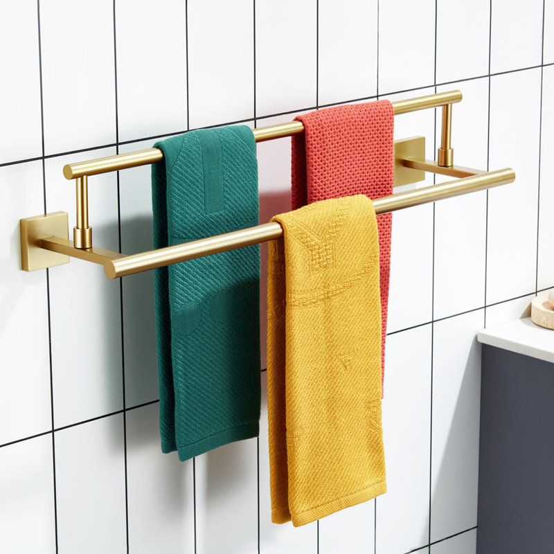 Porte-serviettes double 24 po, Or brossé