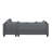 104.5" Upholstered Sofa,Chaise & Ottoman