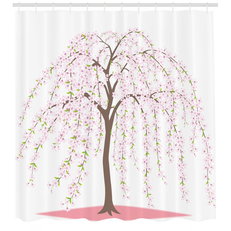 Shower Curtain with Hooks Included, 70" H x 69" W