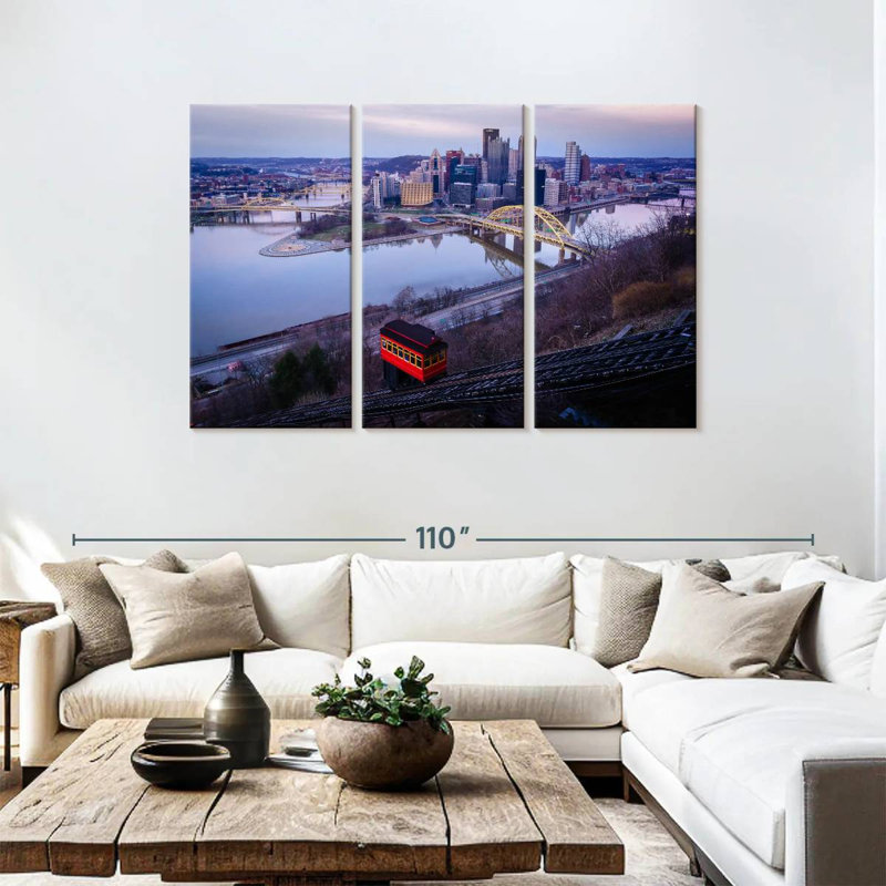 Sireci Overlooking Pittsburgh, 48" H x 74" W
