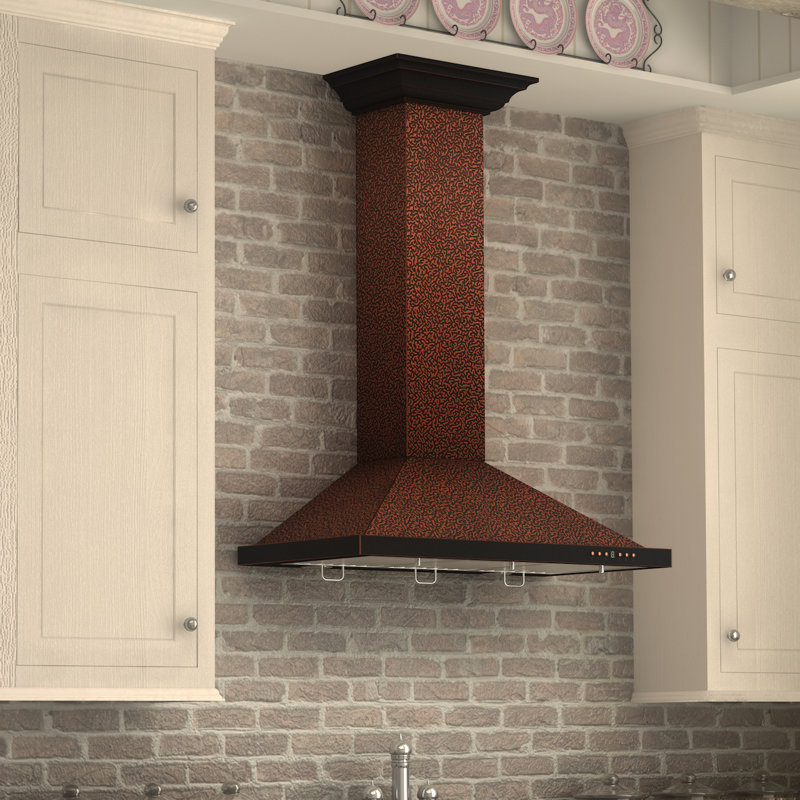 ZLINE 36" Designer Series Fingerprint Resistant Stainless Steel Convertible Vent Wall Mount Range Hood (8KBS-36), 36" W