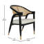 Chaise de salle à manger en rotin de qualité commerciale avec assise rembourrée et structure en bois massif Aayah-395671441