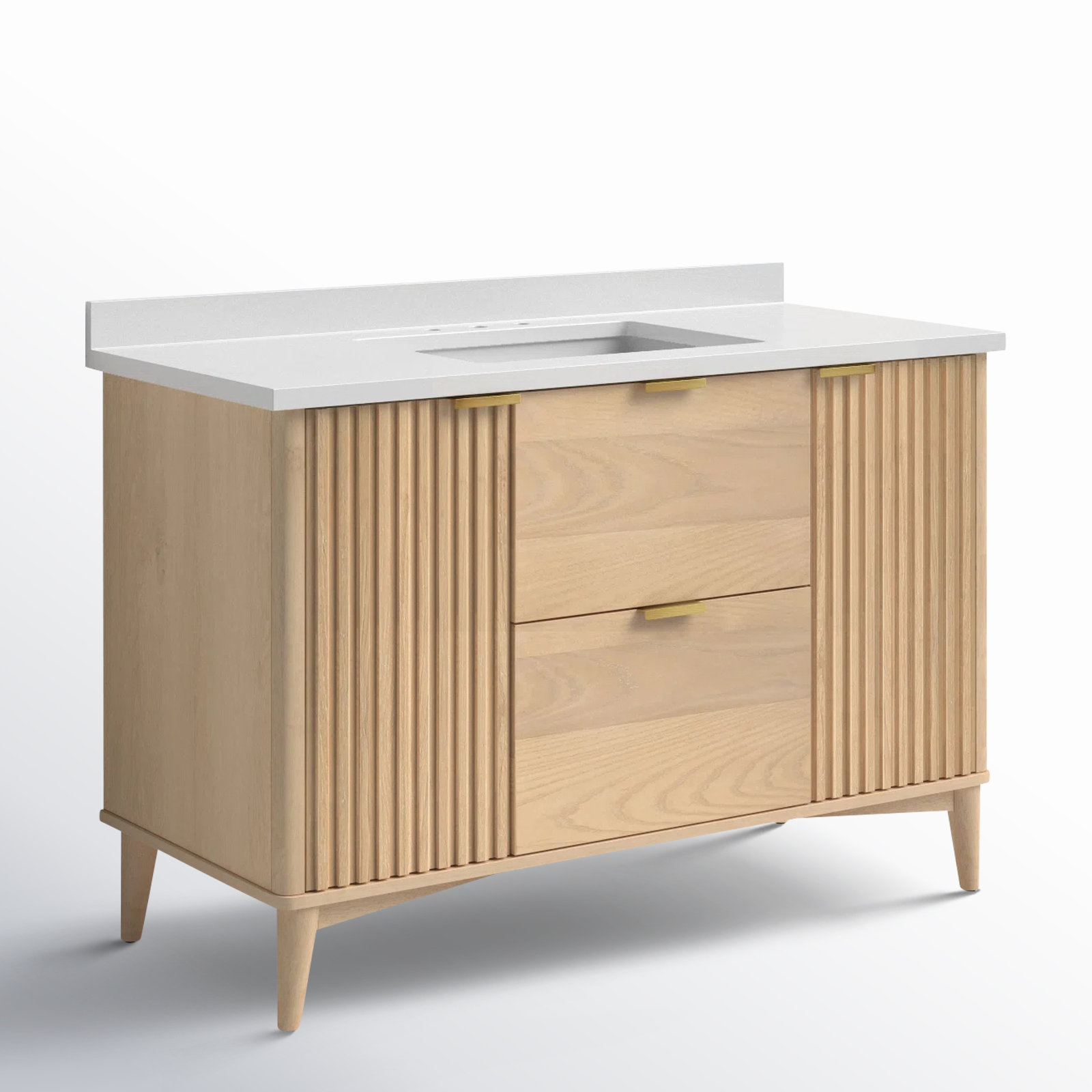 Gabi 48 in. Single Sink Bathroom Vanity, Rustic Ash