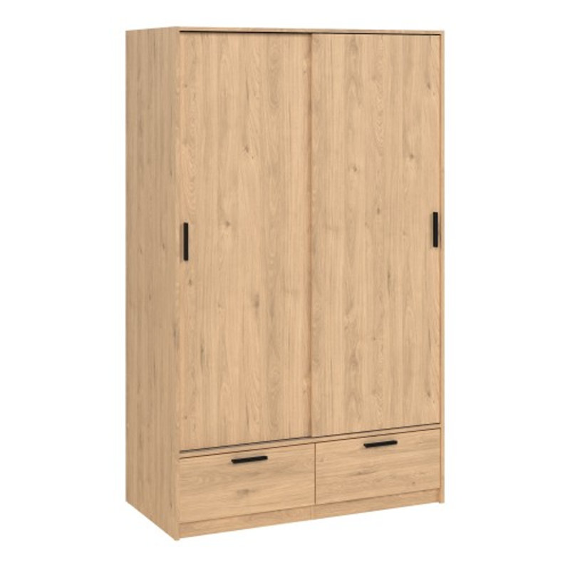 Lashuna 2 Door Manufactured Wood Wardrobe, Oak