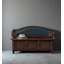 Traditional Solid Wood Shoe Bench with Leather Backrest-1241192691