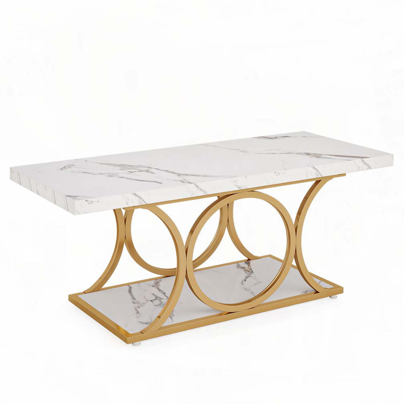 47.24" 2-Tier  Rectangle Coffee Table
