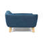 Lit pour chien de style Mid-Century moderne avec un abat-jour bleu marine, avec coussin et pieds en bois de bouleau sécurisés, stable à assembler