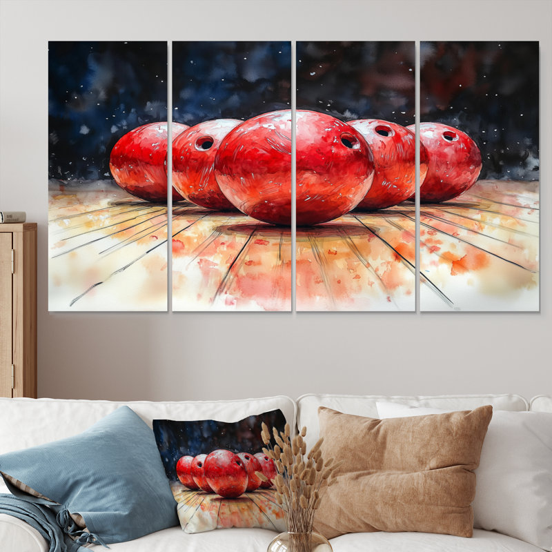 Jeu de quilles de rechange rouge et noir - jeu de quilles, H 32 po x l 64 po