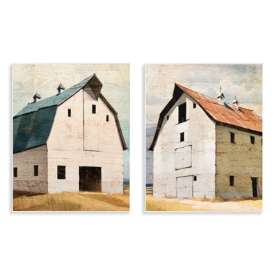 Rustic Big Barns 2pc Wall Plaque Set, design by Susan Jill